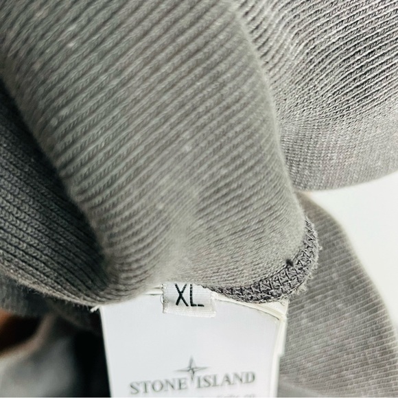 Stone Island Gray Reverse Embroidered Oversized Hoodie XL - Picture 5 of 9